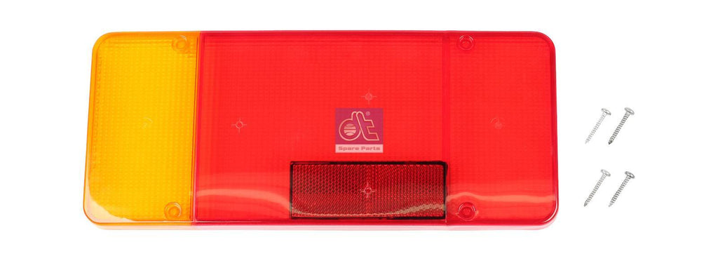 DT Spare Parts 7.25267 Tail lamp glass, left Lb: 190 mm, L: 305 mm, H ...
